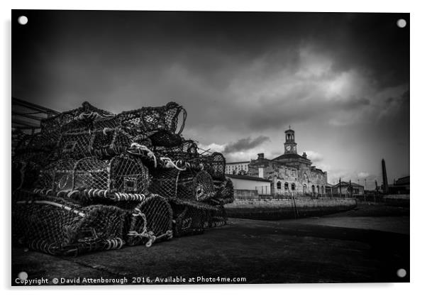 Ramsgate Lobster Pots Acrylic by David Attenborough