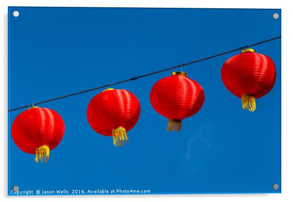 Red lanterns Acrylic by Jason Wells
