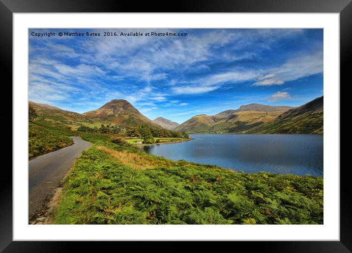 Wast Water and Scafell Pike Framed Mounted Print by Matthew Bates