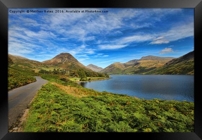 Wast Water and Scafell Pike Framed Print by Matthew Bates