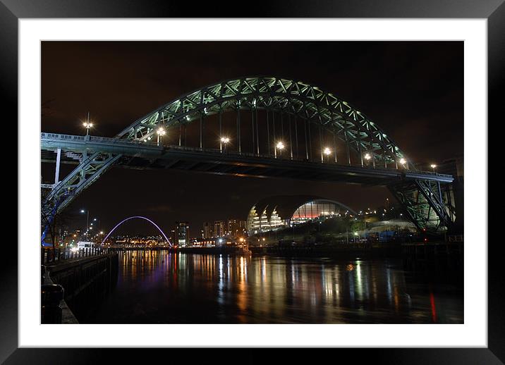 Newcastle Quayside Framed Mounted Print by Anth Short