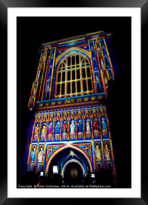 Westminster Cathedral, London Lumiere, jan 2016 Framed Mounted Print by Peter Schneiter