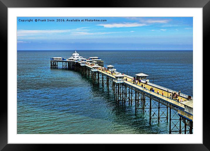 The iconic Llandudno Victorian pier Framed Mounted Print by Frank Irwin