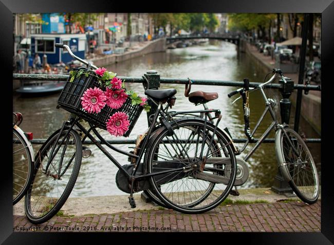 Amsterdam bikes Framed Print by Peter Towle