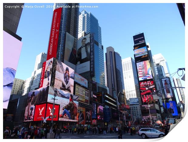                 New York Times Square              Print by Marja Ozwell