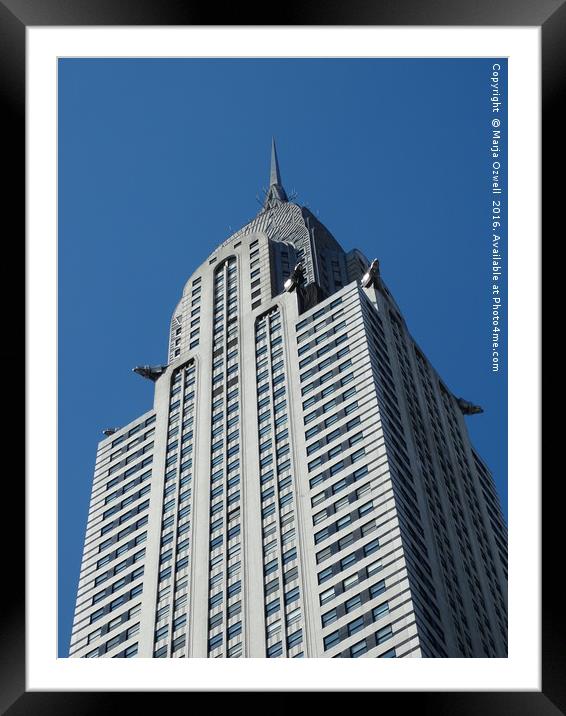 Chrysler Building, New York Framed Mounted Print by Marja Ozwell