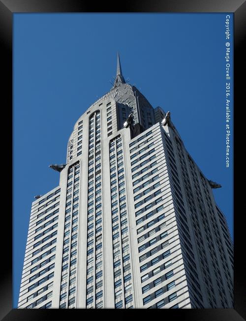 Chrysler Building, New York Framed Print by Marja Ozwell