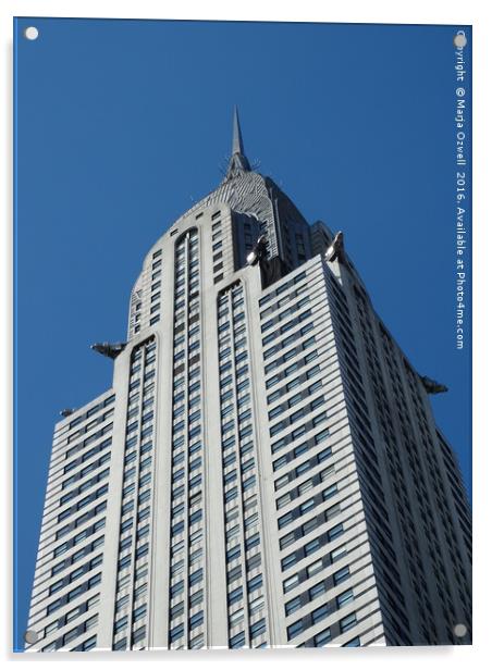 Chrysler Building, New York Acrylic by Marja Ozwell