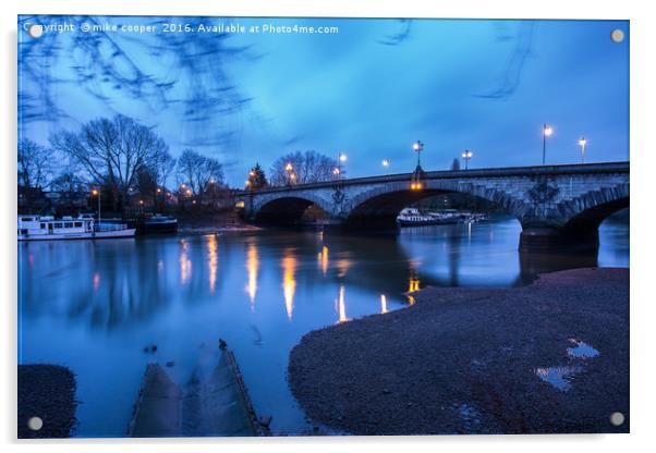 low tide at Kew bridge Acrylic by mike cooper