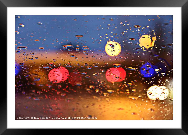 Rain On My Bokeh Framed Mounted Print by Dave Cullen