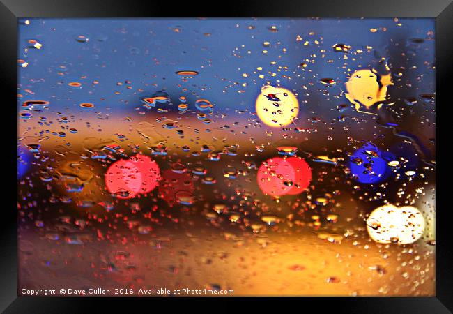 Rain On My Bokeh Framed Print by Dave Cullen