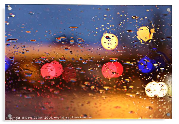 Rain On My Bokeh Acrylic by Dave Cullen