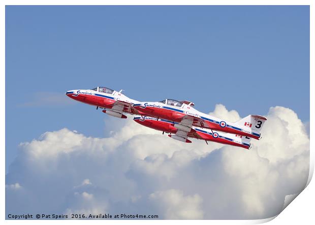RCAF Aerobatic Team - Snowbirds Print by Pat Speirs