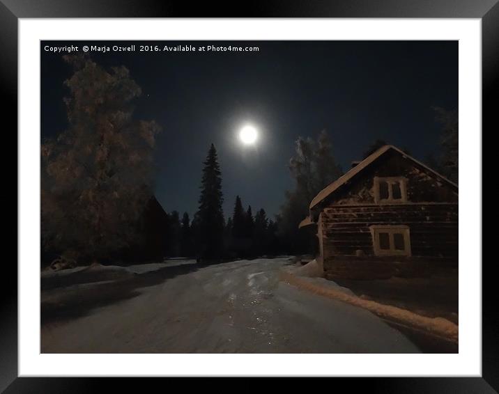 Full moon  Framed Mounted Print by Marja Ozwell