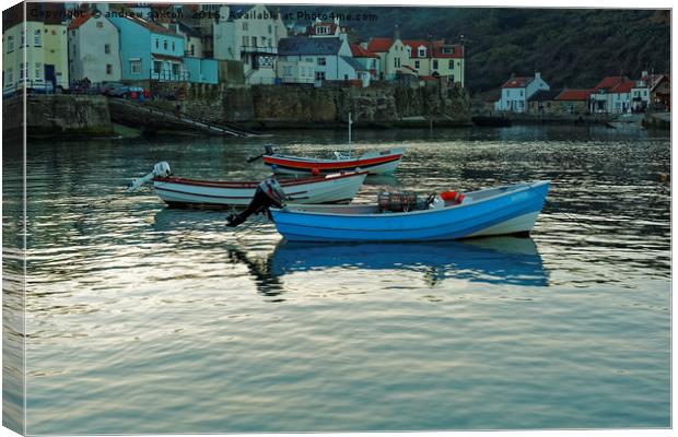 LITTLE BLUE BOAT Canvas Print by andrew saxton