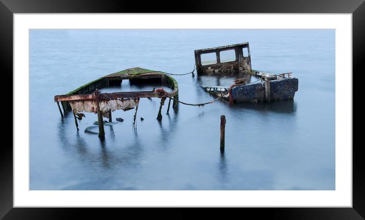 Boat wreck  Framed Mounted Print by Shaun Jacobs