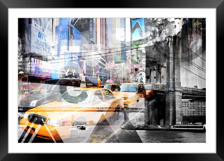 New York City | Geometric Mix No. 9 Framed Mounted Print by Melanie Viola
