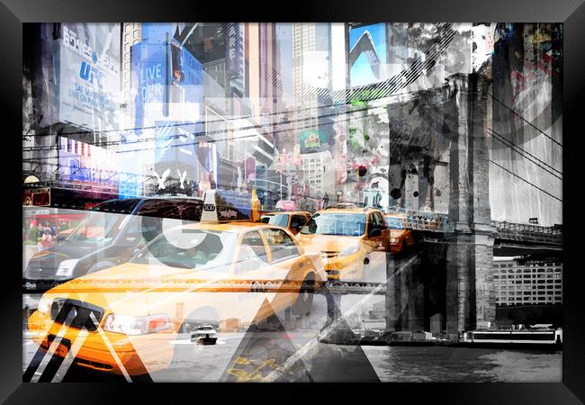 New York City | Geometric Mix No. 9 Framed Print by Melanie Viola