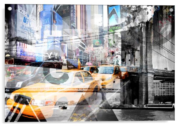 New York City | Geometric Mix No. 9 Acrylic by Melanie Viola