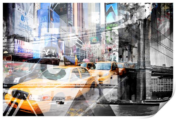New York City | Geometric Mix No. 9 Print by Melanie Viola