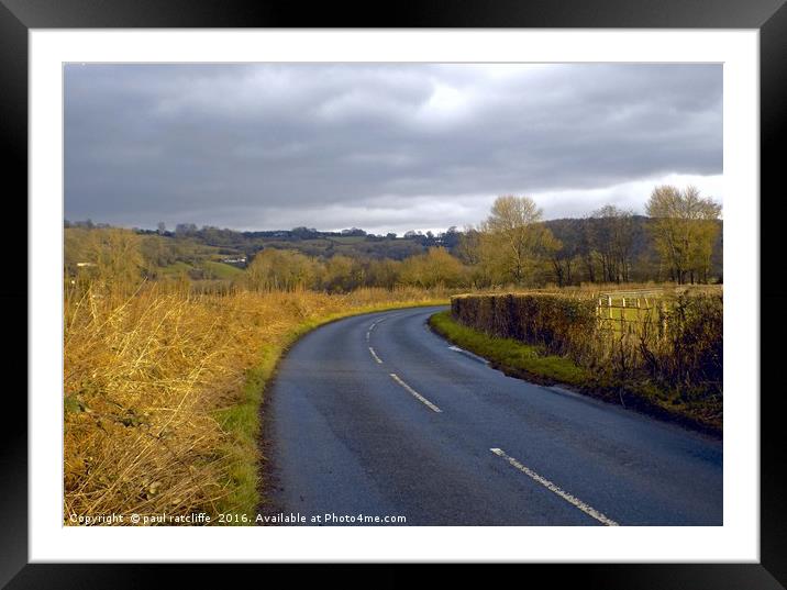 country road Framed Mounted Print by paul ratcliffe