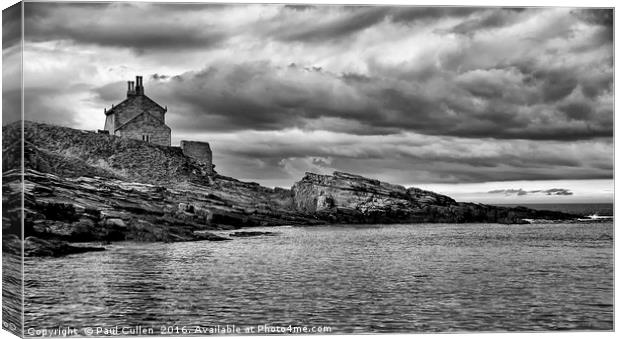 Howick Bathing House  - mono Canvas Print by Paul Cullen