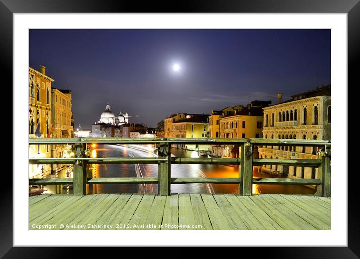 Full Moon Over Venice Framed Mounted Print by Aleksey Zaharinov