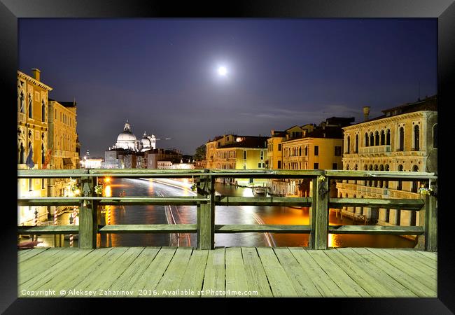 Full Moon Over Venice Framed Print by Aleksey Zaharinov