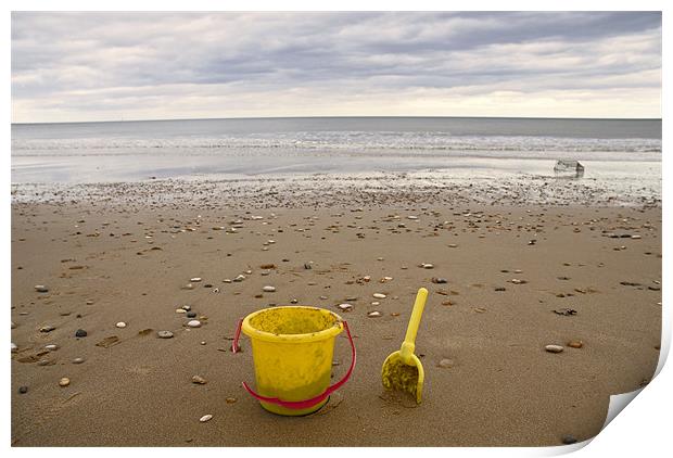 Bucket and Spade Print by Anth Short