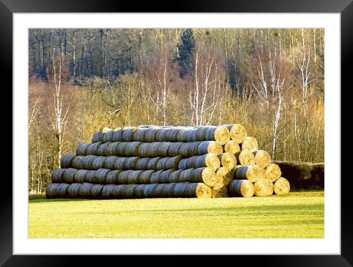 hay bales  Framed Mounted Print by paul ratcliffe