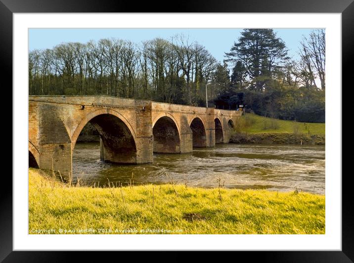 bredwardine bridge Framed Mounted Print by paul ratcliffe