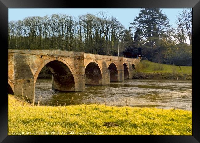 bredwardine bridge Framed Print by paul ratcliffe