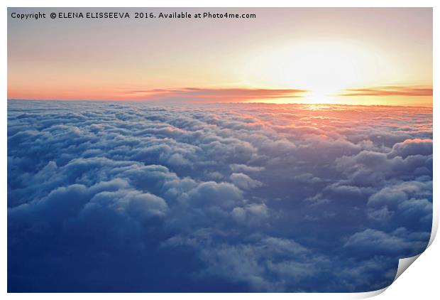 Above the clouds Print by ELENA ELISSEEVA