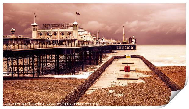 Brighton's Grand Pier  Print by Rob Hawkins