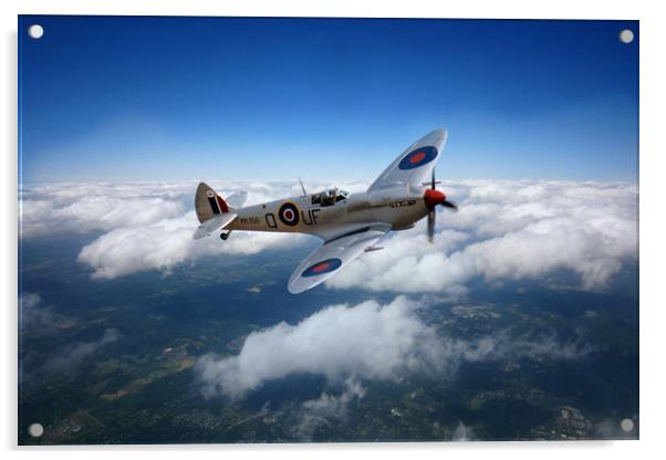 The Silver Spitfire Acrylic by J Biggadike
