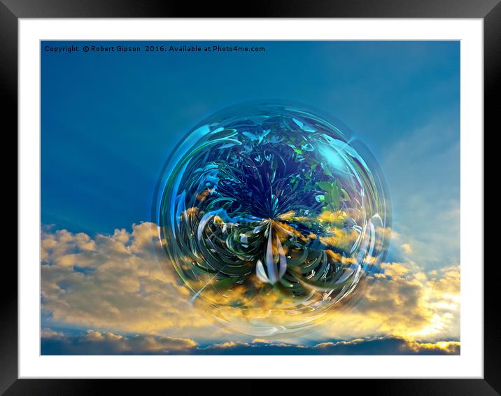 Earth bubble Framed Mounted Print by Robert Gipson