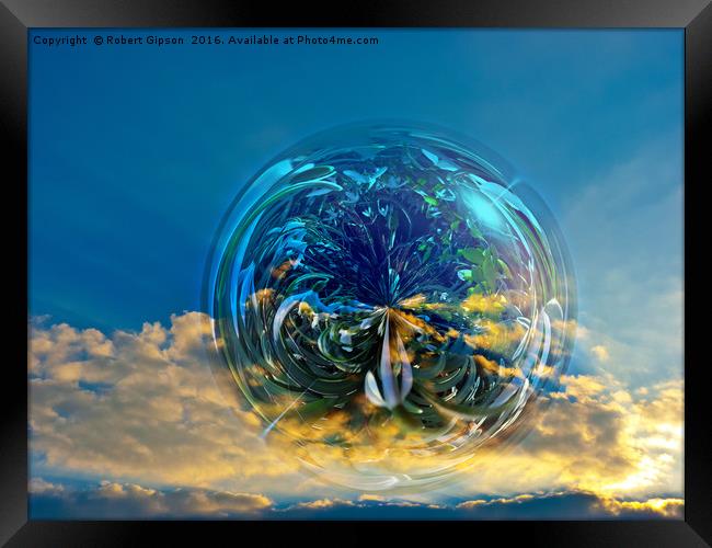 Earth bubble Framed Print by Robert Gipson