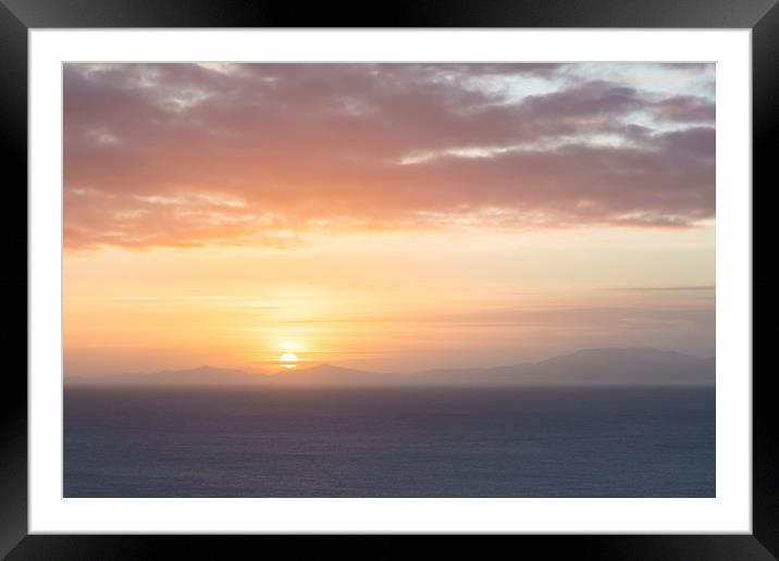 Sunset over North Uist Framed Mounted Print by Gary Finnigan