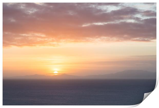 Sunset over North Uist Print by Gary Finnigan
