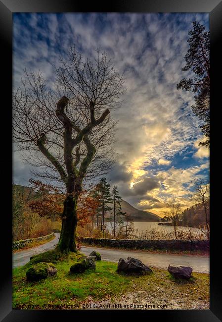 Golden Light on Thirlmere Framed Print by Pete Watson