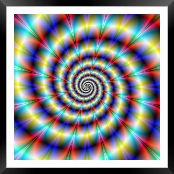Psychedelic Twist Framed Mounted Print by Colin Forrest