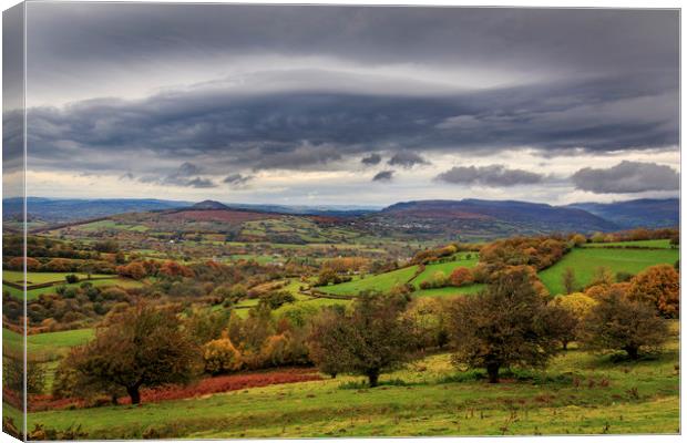 Stormy autumn day in wales       Canvas Print by chris smith