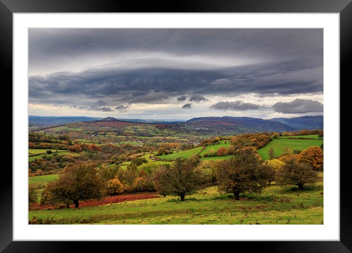 Stormy autumn day in wales       Framed Mounted Print by chris smith