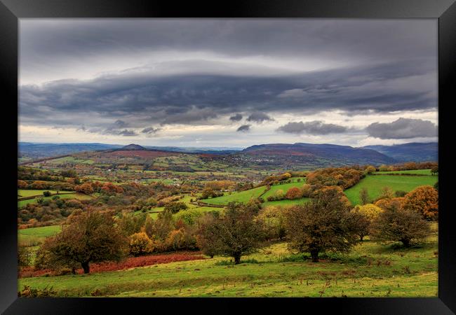 Stormy autumn day in wales       Framed Print by chris smith