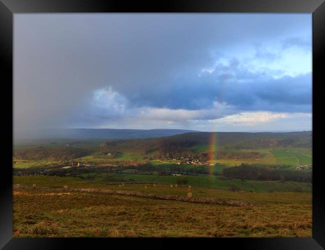 Yorkshire Dales Rainbow  Framed Print by chris smith