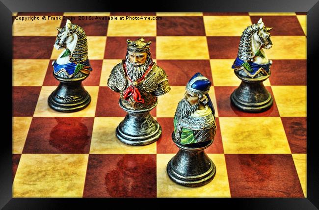 Medieval chess pieces Framed Print by Frank Irwin