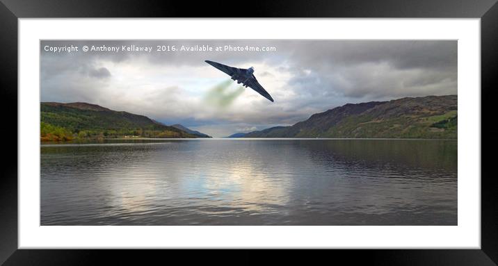 VULCAN OVER LOCHNESS Framed Mounted Print by Anthony Kellaway