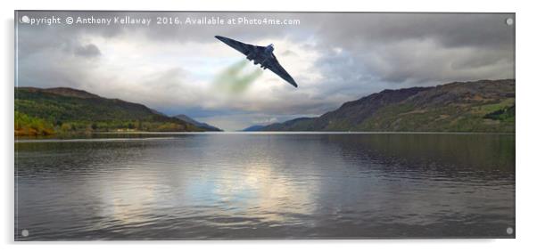VULCAN OVER LOCHNESS Acrylic by Anthony Kellaway