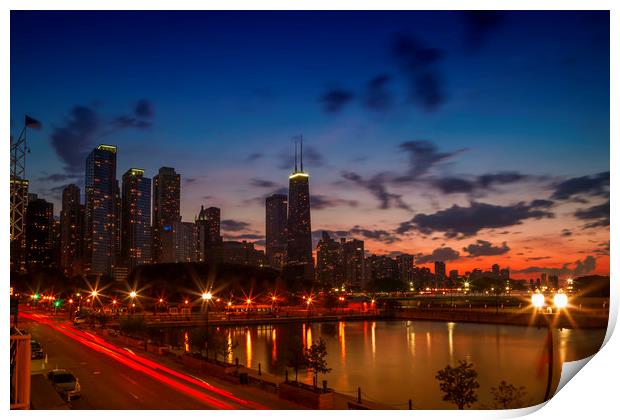 CHICAGO Sunset Print by Melanie Viola