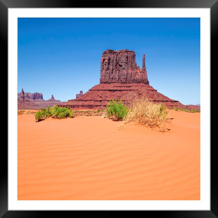 MONUMENT VALLEY West Mitten Butte Framed Mounted Print by Melanie Viola